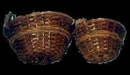 S/2 Rattan Peel Hanging Baskets