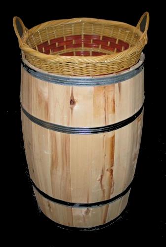 BT630 Wooden Aspen Barrel with PB128 Basket